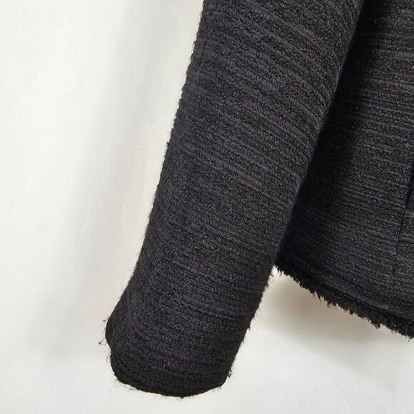 Eileen Fisher Open Front Tweed Jacket in Black - Size S - Picture 6 of 12